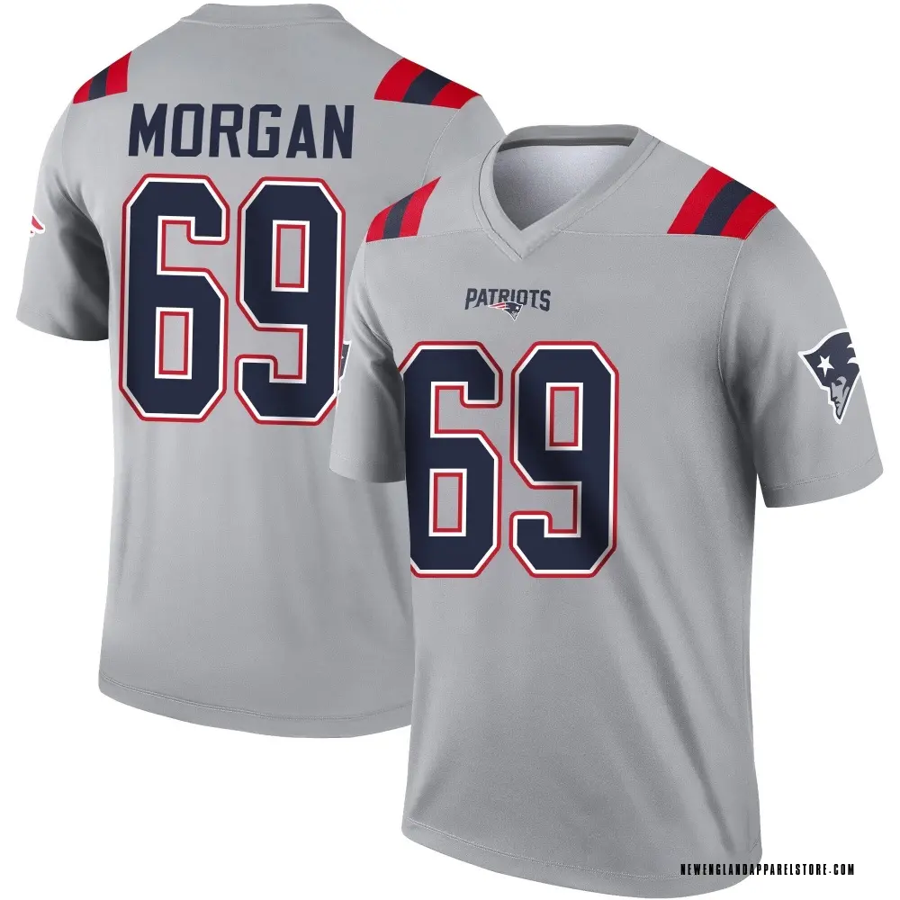 JonDarius Morgan Men's Legend Gray New England Patriots Inverted Jersey