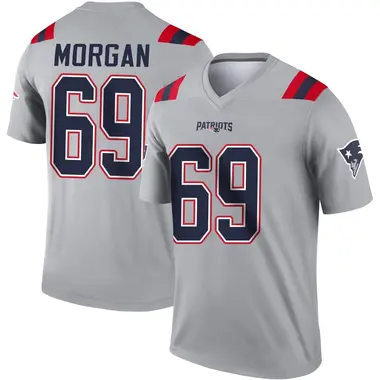 JonDarius Morgan Men's Legend Gray New England Patriots Inverted Jersey