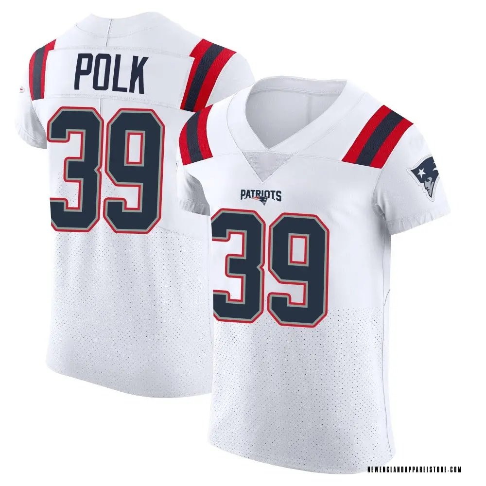 Jordan Polk Men's Elite White New England Patriots Vapor Untouchable Jersey