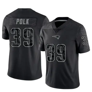 Jordan Polk Men's Limited Black New England Patriots Reflective Jersey