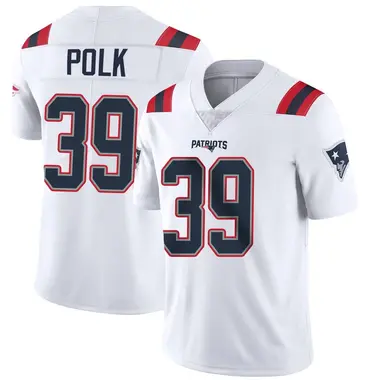Jordan Polk Men's Limited White New England Patriots Vapor Untouchable Jersey