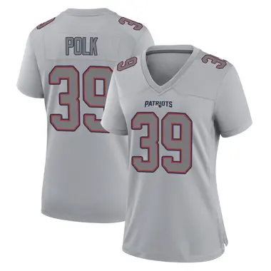 Jordan Polk Women's Game New England Patriots Silver Atmosphere Fashion Jersey