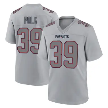 Jordan Polk Youth Game New England Patriots Silver Atmosphere Fashion Jersey