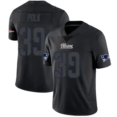 Jordan Polk Youth Limited Black Impact New England Patriots Jersey