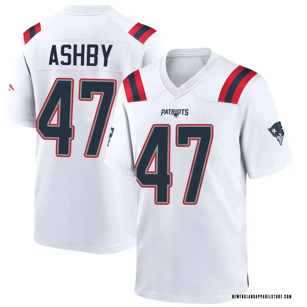 Julian Ashby Men's Game White New England Patriots Jersey