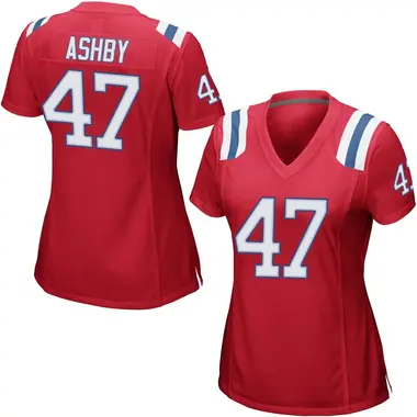 Julian Ashby Women's Game Red New England Patriots Alternate Jersey