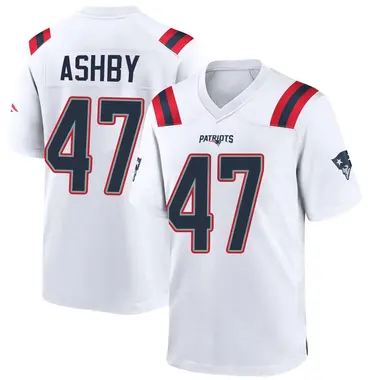 Julian Ashby Youth Game White New England Patriots Jersey
