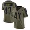 Julian Ashby Youth Limited Olive New England Patriots 2021 Salute To Service Jersey