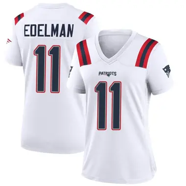 Julian Edelman Women's Game White New England Patriots Jersey