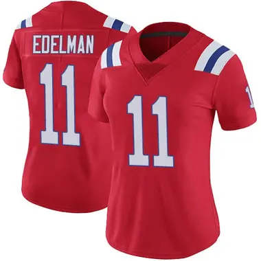 Julian Edelman Women's Limited Red New England Patriots Vapor Untouchable Alternate Jersey