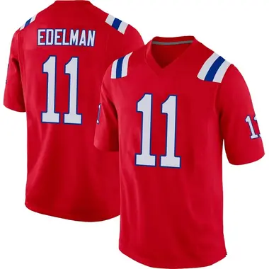 Julian Edelman Youth Game Red New England Patriots Alternate Jersey