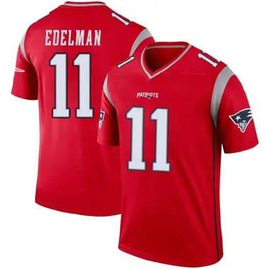 Julian Edelman Youth Legend Red New England Patriots Inverted Jersey