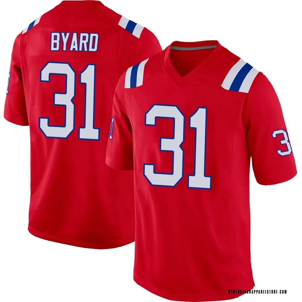 Kevin Byard Men's Game Red New England Patriots Alternate Jersey