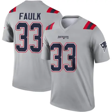Kevin Faulk Men's Legend Gray New England Patriots Inverted Jersey