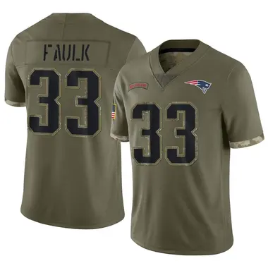 Kevin Faulk Men's Limited Olive New England Patriots 2022 Salute To Service Jersey