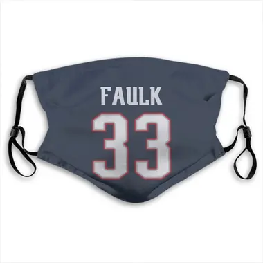 Kevin Faulk Name & Number Navy New England Patriots Face Mask