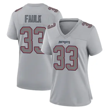 Kevin Faulk Women's Game New England Patriots Silver Atmosphere Fashion Jersey