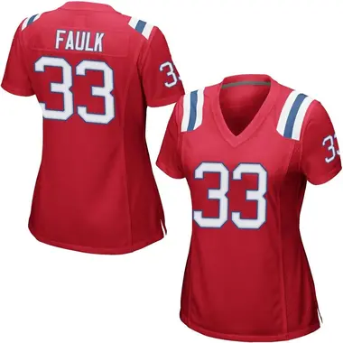 Kevin Faulk Women's Game Red New England Patriots Alternate Jersey
