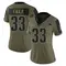 Kevin Faulk Women's Limited Olive New England Patriots 2021 Salute To Service Jersey