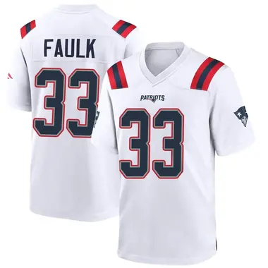 Kevin Faulk Youth Game White New England Patriots Jersey