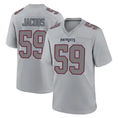Khalil Jacobs Men's Game New England Patriots Silver Atmosphere Fashion Jersey