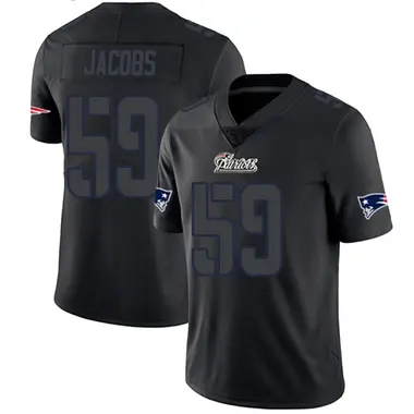 Khalil Jacobs Men's Limited Black Impact New England Patriots Jersey