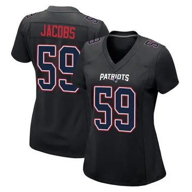 Khalil Jacobs Women's Game Black New England Patriots Carbon Fashion Jersey