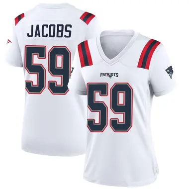 Khalil Jacobs Women's Game White New England Patriots Jersey