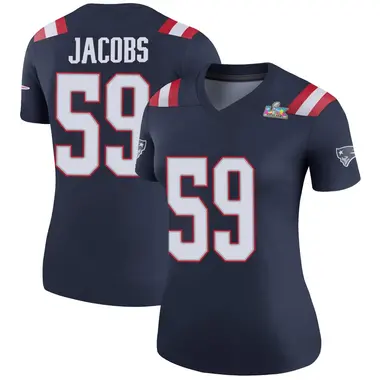 Khalil Jacobs Women's Legend Navy New England Patriots Color Rush Super Bowl LX Patch Jersey