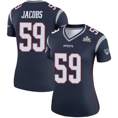 Khalil Jacobs Women's Legend Navy New England Patriots Super Bowl LX Patch Jersey