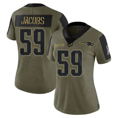 Khalil Jacobs Women's Limited Olive New England Patriots 2021 Salute To Service Jersey