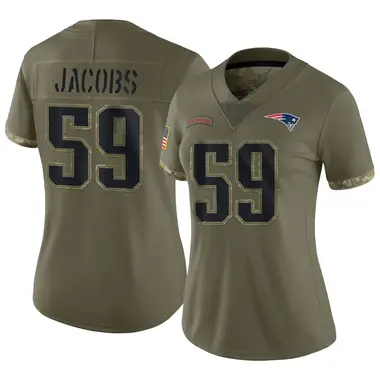 Khalil Jacobs Women's Limited Olive New England Patriots 2022 Salute To Service Jersey