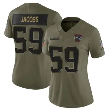 Khalil Jacobs Women's Limited Olive New England Patriots 2025 Salute to Service Jersey