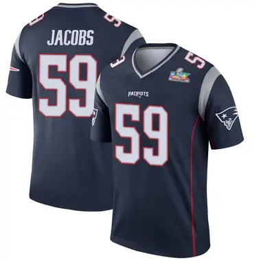 Khalil Jacobs Youth Legend Navy New England Patriots Super Bowl LX Patch Jersey