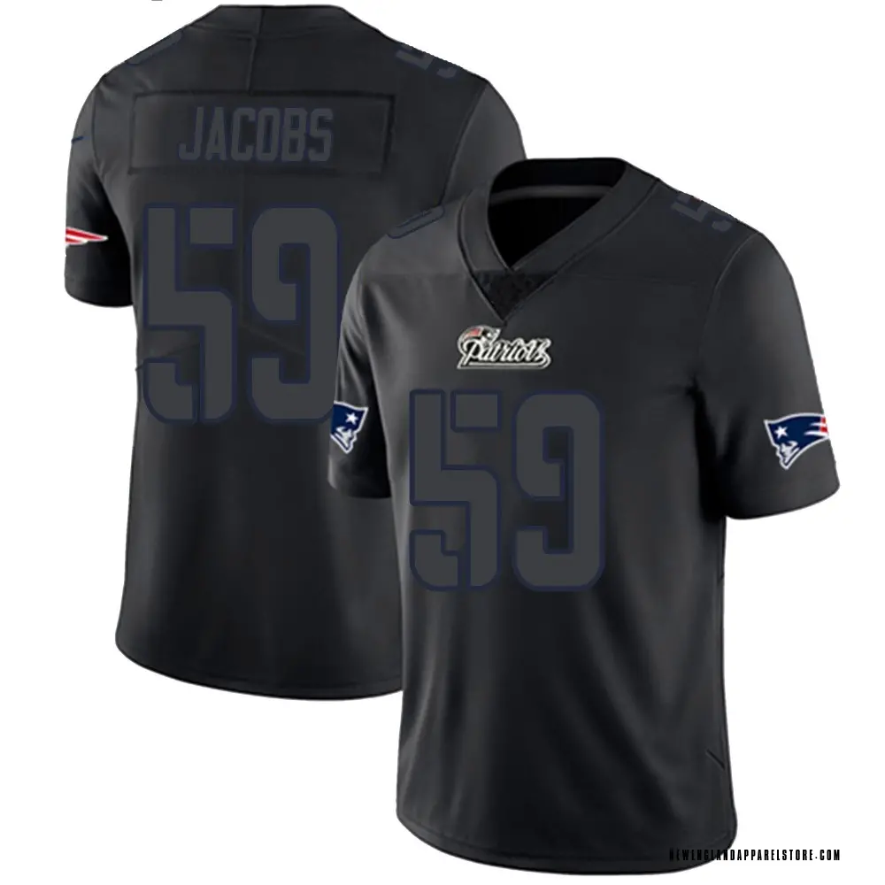 Khalil Jacobs Youth Limited Black Impact New England Patriots Jersey