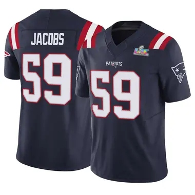 Khalil Jacobs Youth Limited Navy New England Patriots Vapor F.U.S.E. Super Bowl LX Patch Jersey