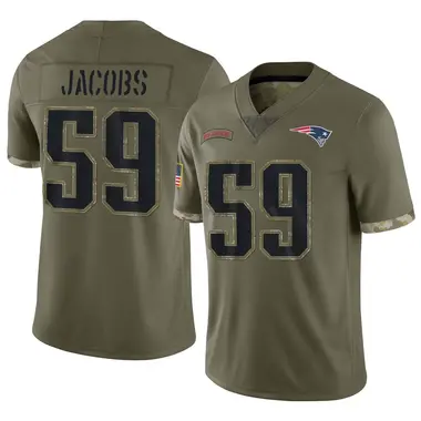 Khalil Jacobs Youth Limited Olive New England Patriots 2022 Salute To Service Jersey