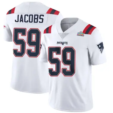 Khalil Jacobs Youth Limited White New England Patriots Vapor Untouchable Super Bowl LX Patch Jersey