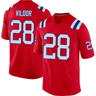 Kindle Vildor Men's Game Red New England Patriots Alternate Jersey