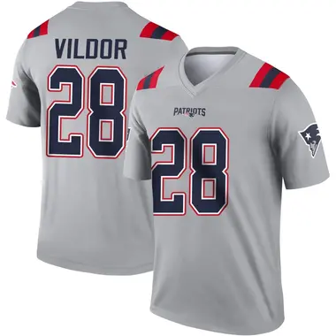 Kindle Vildor Men's Legend Gray New England Patriots Inverted Jersey