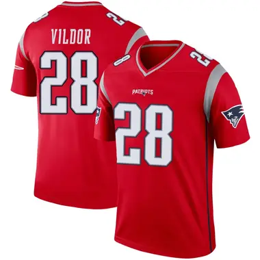 Kindle Vildor Men's Legend Red New England Patriots Inverted Jersey