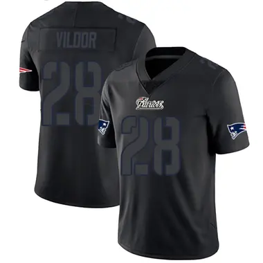 Kindle Vildor Youth Limited Black Impact New England Patriots Jersey