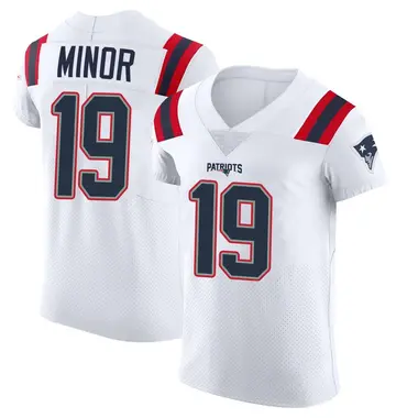 Kobee Minor Men's Elite White New England Patriots Vapor Untouchable Jersey