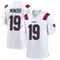 Kobee Minor Men's Game White New England Patriots Jersey