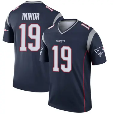 Kobee Minor Men's Legend Navy New England Patriots Jersey
