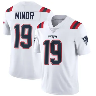 Kobee Minor Men's Limited White New England Patriots Vapor Untouchable Jersey