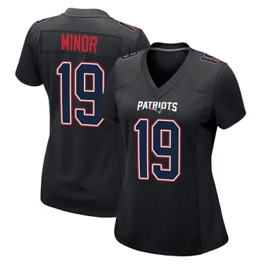 Kobee Minor Women's Game Black New England Patriots Carbon Fashion Jersey