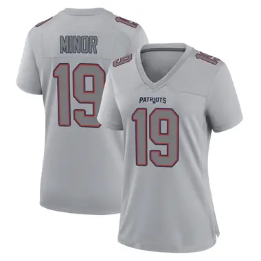 Kobee Minor Women's Game New England Patriots Silver Atmosphere Fashion Jersey