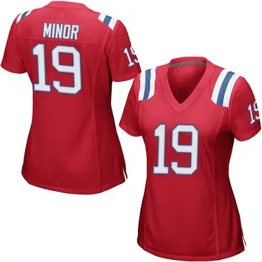 Kobee Minor Women's Game Red New England Patriots Alternate Jersey