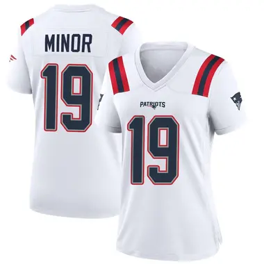 Kobee Minor Women's Game White New England Patriots Jersey